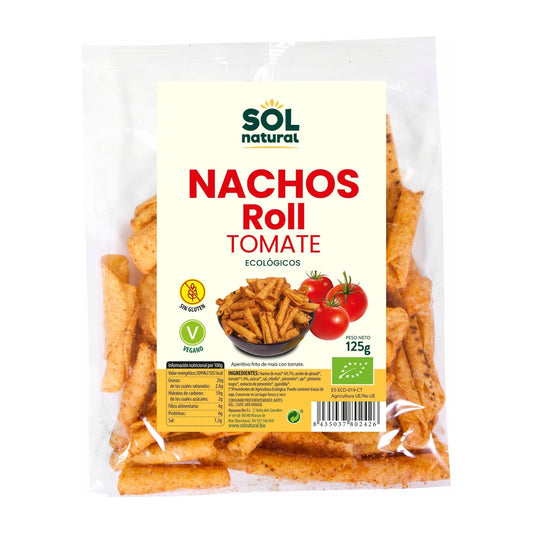 Nachos Roll Tomate Maiz Bio 125 gr | Sol Natural - Dietetica Ferrer