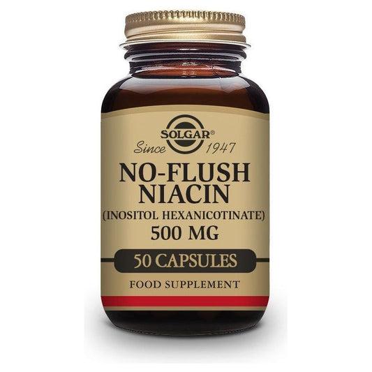 No Flush Niacin 500 Mg 50 Capsulas | Solgar - Dietetica Ferrer