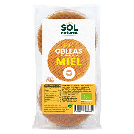 Obleas Con Miel Bio 175 gr | Sol Natural - Dietetica Ferrer