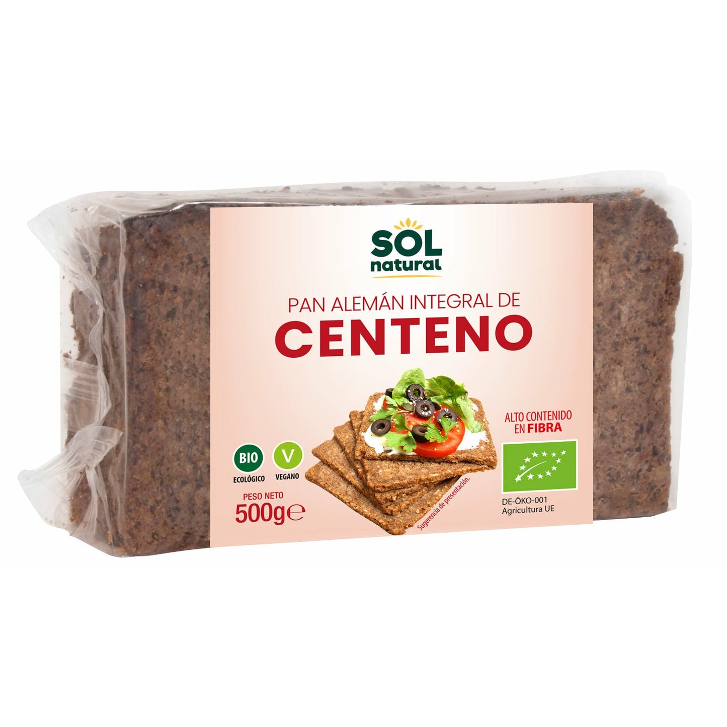 Pan Aleman de Centeno Integral Bio 500 gr | Sol Natural - Dietetica Ferrer