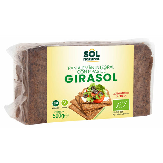 Pan Aleman de Centeno Integral Con Pipas de Girasol Bio 500 gr | Sol Natural - Dietetica Ferrer