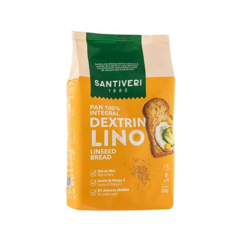 Pan Dextrin Con Lino 300 gr | Santiveri - Dietetica Ferrer