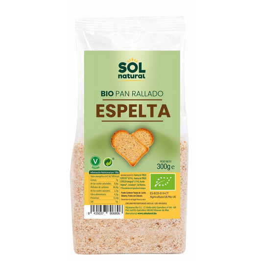 Pan Rallado de Espelta Bio 300 gr | Sol Natural - Dietetica Ferrer