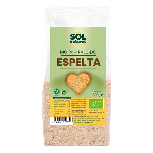 Pan Rallado de Espelta Bio 300 gr | Sol Natural - Dietetica Ferrer