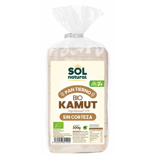 Pan Tierno de Kamut sin Corteza Bio 300 gr | Sol Natural - Dietetica Ferrer