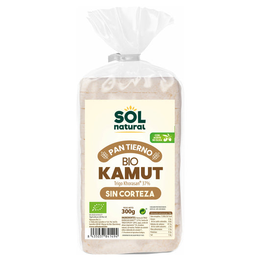 Pan Tierno de Kamut sin Corteza Bio 300 gr | Sol Natural - Dietetica Ferrer