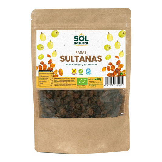 Pasas Sultanas Bio 250 gr | Sol Natural - Dietetica Ferrer