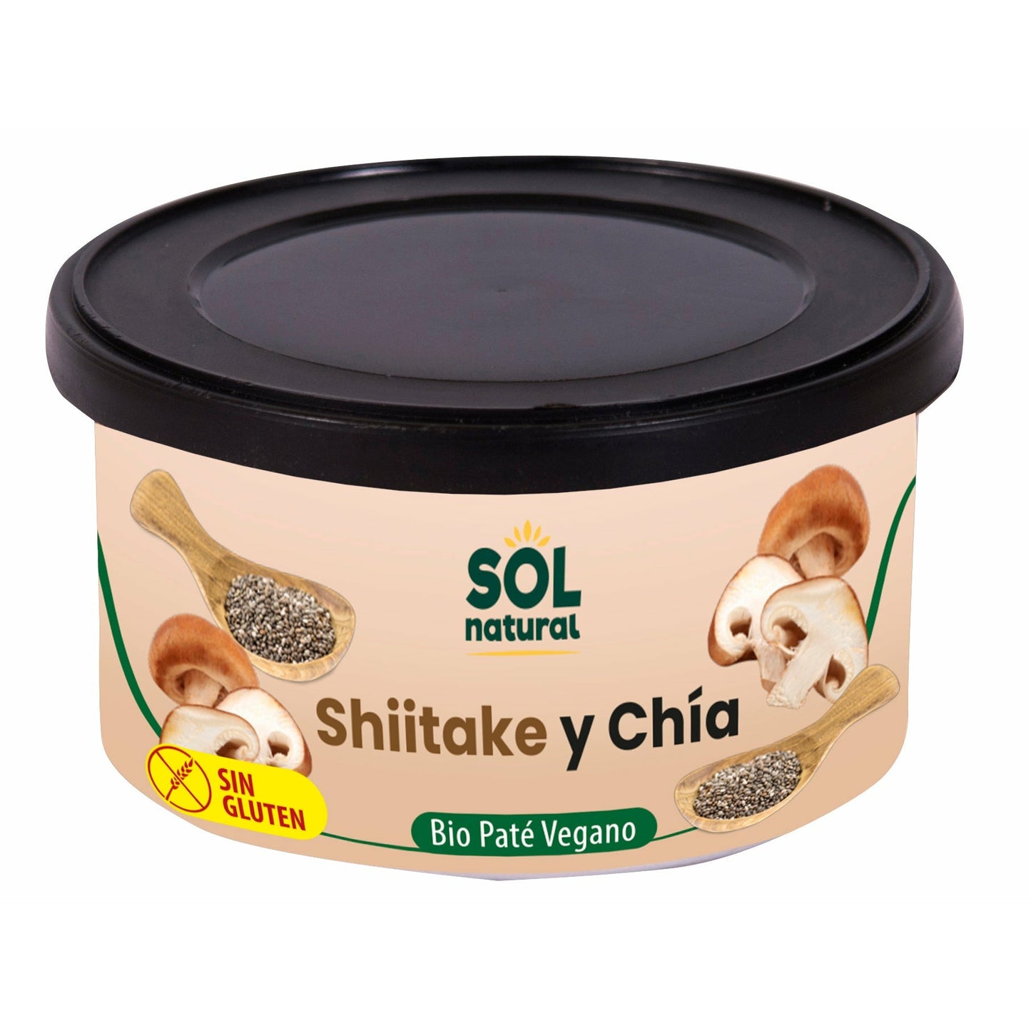 Pate Vegano de Shiitake y Chia Bio 125 gr | Sol Natural - Dietetica Ferrer