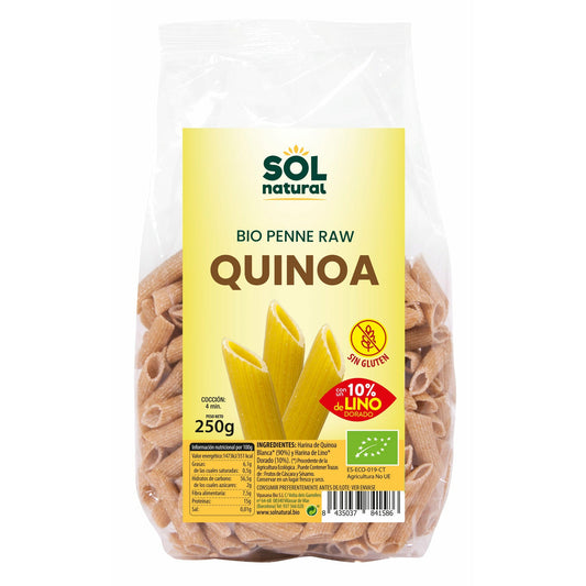 Penne de Quinoa Con Lino Bio 250 gr | Sol Natural - Dietetica Ferrer
