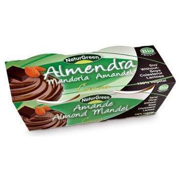 Postre de Almendras Chocolate Bio 2 x 125 gr | Naturgreen - Dietetica Ferrer