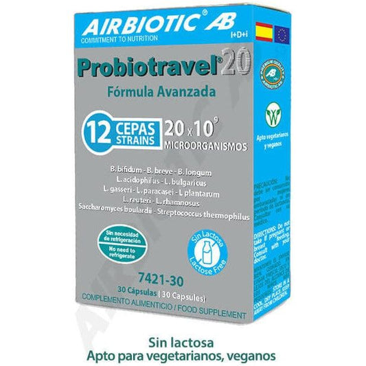 Probiotravel 30 Capsulas | Airbiotic AB - Dietetica Ferrer