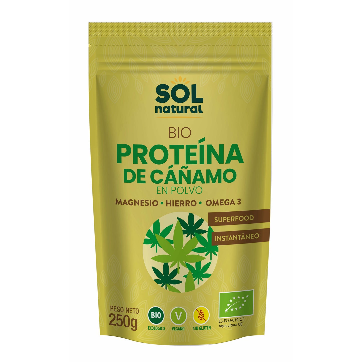 Proteina de Cañamo Bio 250 gr | Sol Natural - Dietetica Ferrer
