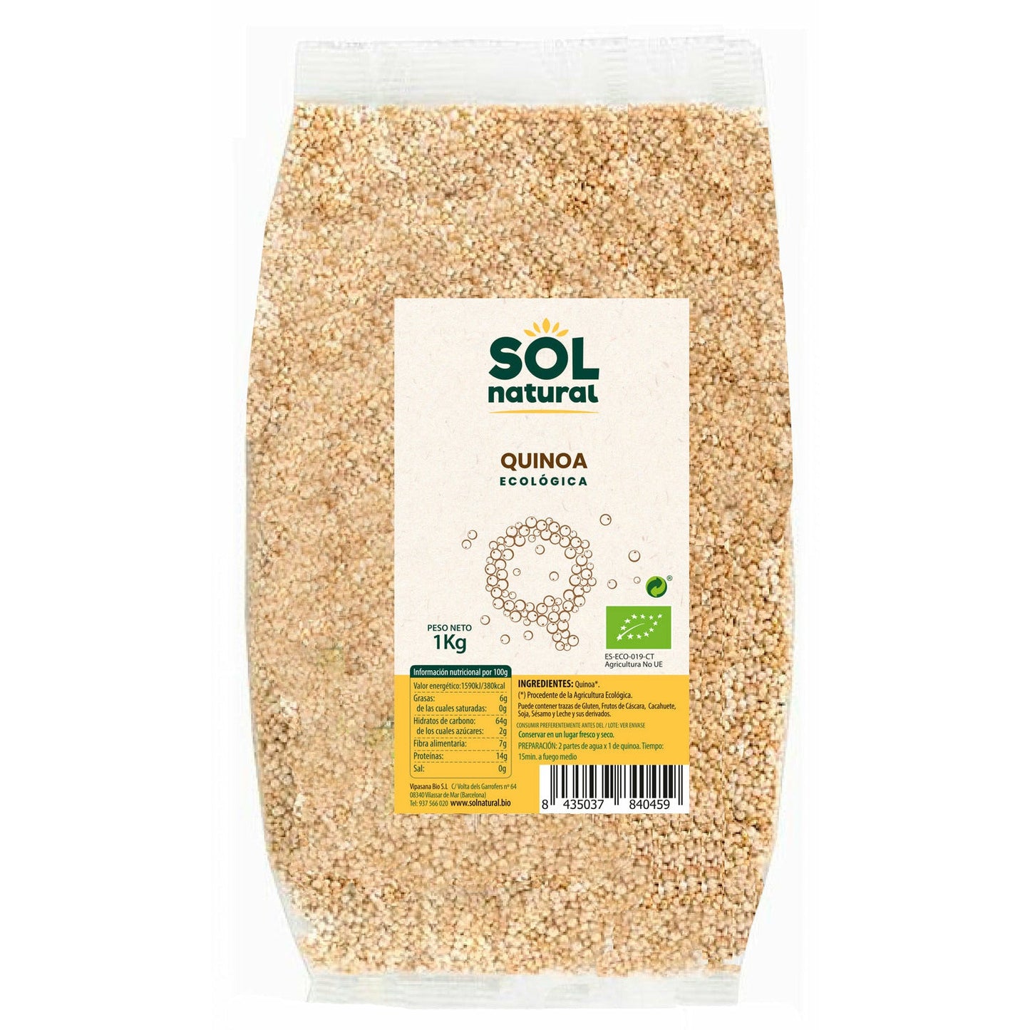 Quinoa Formato Grande Bio 1 Kg | Sol Natural - Dietetica Ferrer