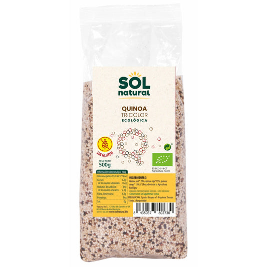 Quinoa Real Tricolor sin Gluten Bio 500 gr | Sol Natural - Dietetica Ferrer