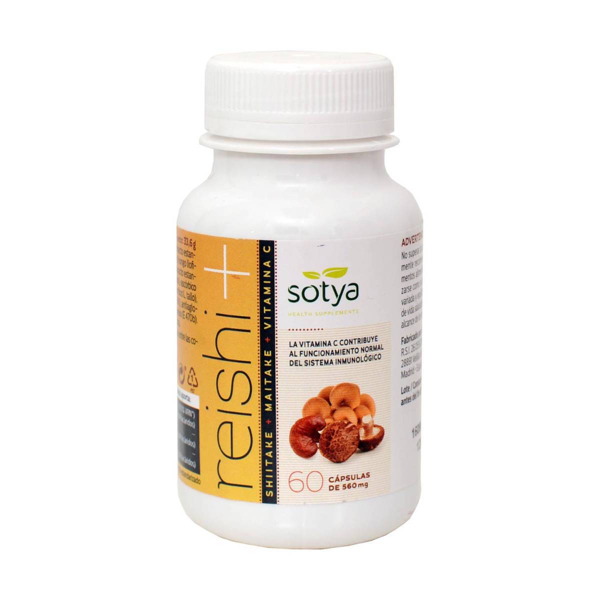 Reishi Shitake y Maitake 500 mg 60 Capsulas | Sotya - Dietetica Ferrer