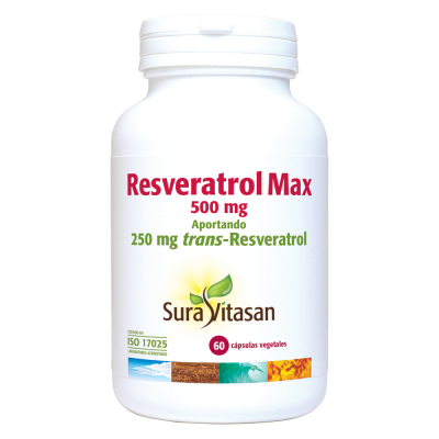 Resveratrol Max 60 Cápsulas | Sura Vitasan - Dietetica Ferrer