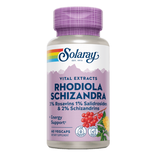 Schizandra & Rhodiola 500 mg 60 Capsulas | Solaray - Dietetica Ferrer