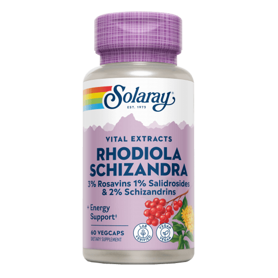Schizandra & Rhodiola 500 mg 60 Capsulas | Solaray - Dietetica Ferrer