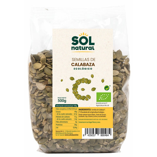 Semillas de Calabaza 500 gr Bio | Sol Natural - Dietetica Ferrer