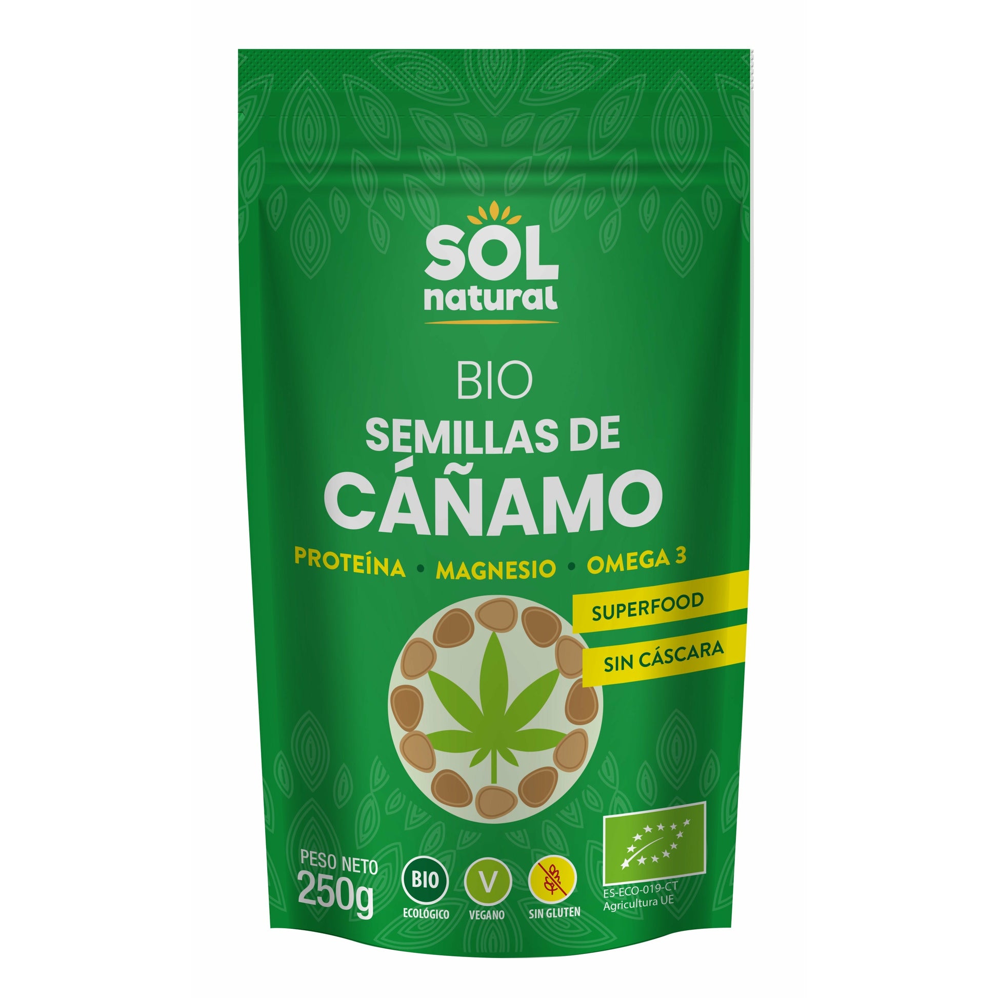 Semillas de Cañamo Bio 250 gr | Sol Natural - Dietetica Ferrer