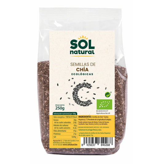 Semillas de Chia Bio 250 gr | Sol Natural - Dietetica Ferrer