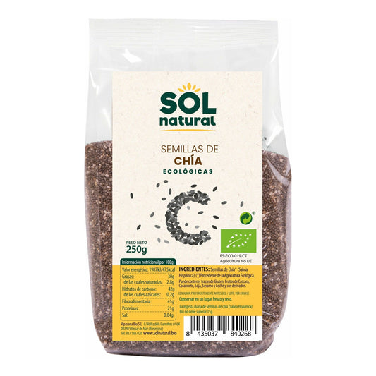 Semillas de Chia Bio 250 gr | Sol Natural - Dietetica Ferrer