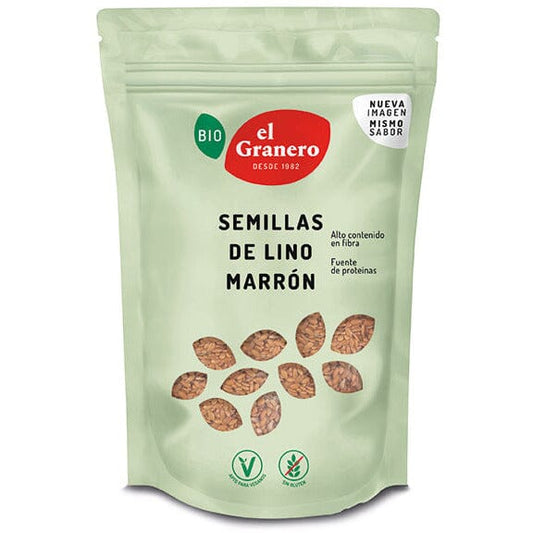 Semillas de Lino Marron Bio 400 gr | El Granero Integral - Dietetica Ferrer