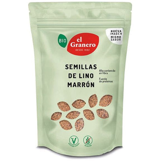 Semillas de Lino Marron Bio 400 gr | El Granero Integral - Dietetica Ferrer