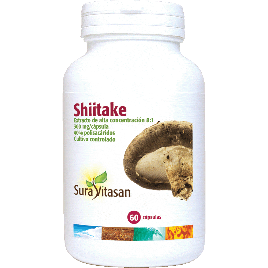 Shiitake 300mg 60 Capsulas | Sura Vitasan - Dietetica Ferrer