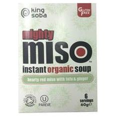 Sopa de Miso Con Tofu y Jengibre Bio 6 Unidades | King Soba - Dietetica Ferrer