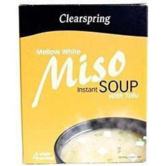 Sopas Instantaneas Japonesas Miso Blanco y Tofu 4 X 10 gr | Clearspring - Dietetica Ferrer