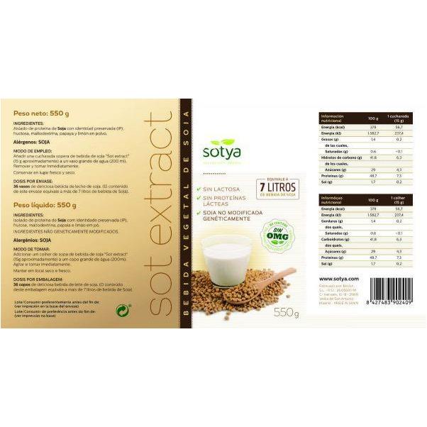 Sot Extract Vegetal 550 gr | Sotya - Dietetica Ferrer