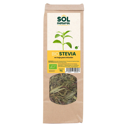 Stevia en Hoja 40 gr | Sol Natural - Dietetica Ferrer