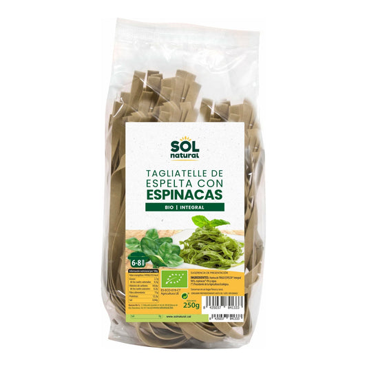 Tagliatelle de Espelta Con Espinacas 250 gr | Sol Natural - Dietetica Ferrer