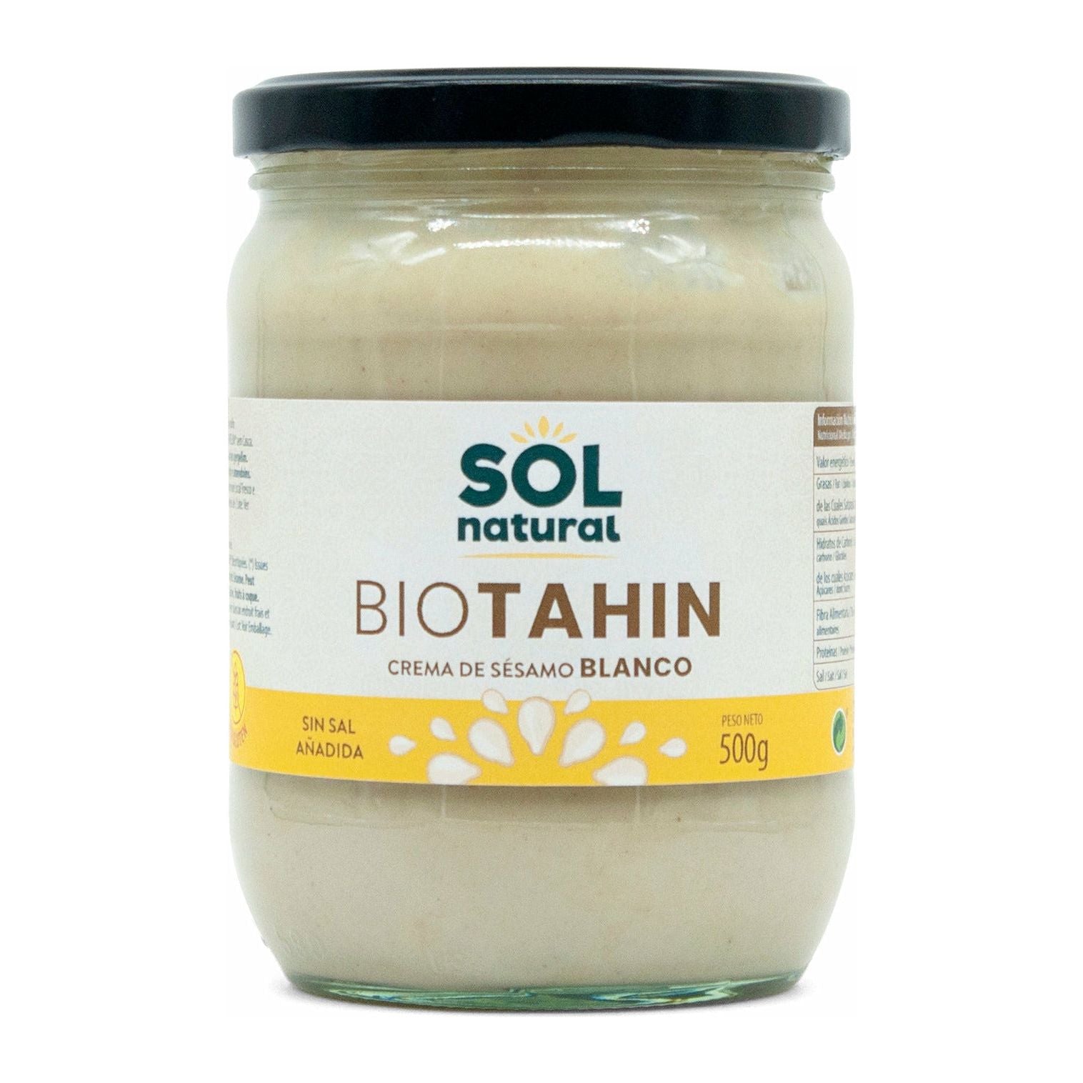 Tahin Blanco Grande Bio 500 gr | Sol Natural - Dietetica Ferrer