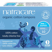 Tampon Super sin Aplicador 10 Unidades | Natracare - Dietetica Ferrer