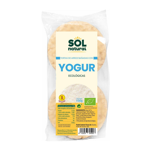 Tortas de Arroz Bañadas Con Yogur Natural Bio 6 Unidades | Sol Natural - Dietetica Ferrer