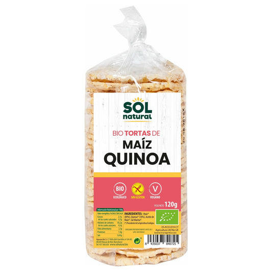 Tortas de Maiz Con Quinoa Bio 120 gr | Sol Natural - Dietetica Ferrer