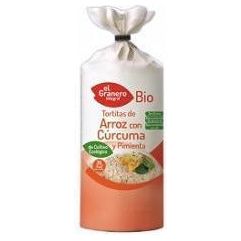 Tortitas de Arroz con Curcuma y Pimienta Bio 115 gr | El Granero Integral - Dietetica Ferrer