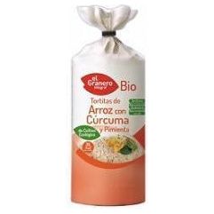 Tortitas de Arroz con Curcuma y Pimienta Bio 115 gr | El Granero Integral - Dietetica Ferrer