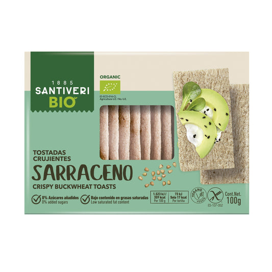 Tostadas Ligeras de Trigo Sarraceno 100 gr | Santiveri - Dietetica Ferrer