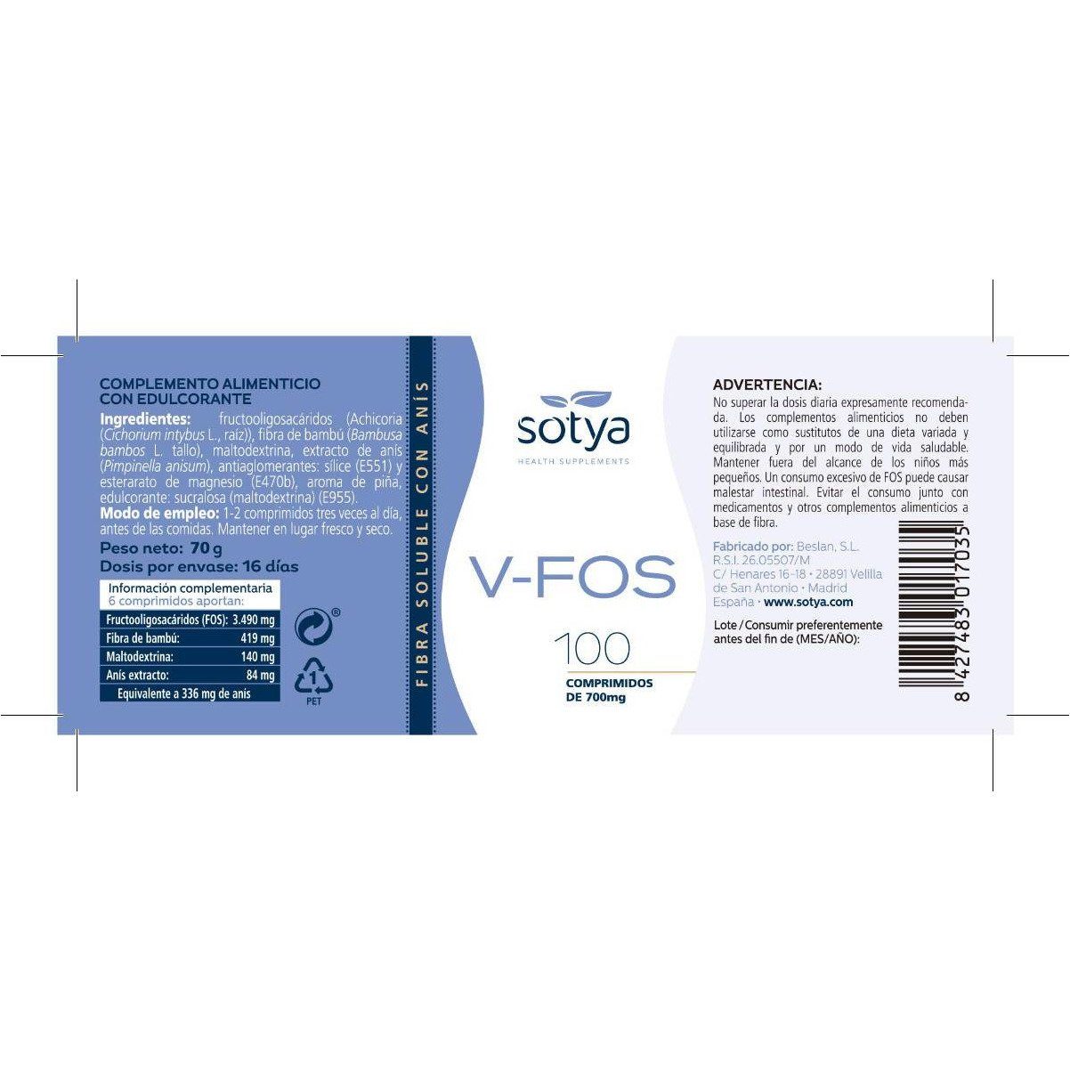 V-Fos 100 Comprimidos | Sotya - Dietetica Ferrer