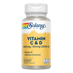 Vitamin C + D 60 Capsulas | Solaray - Dietetica Ferrer