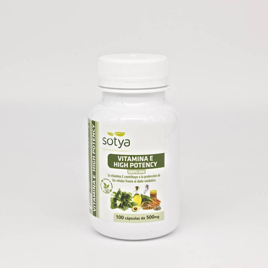 Vitamin E High Potency 500 mg 100 Capsulas | Sotya - Dietetica Ferrer