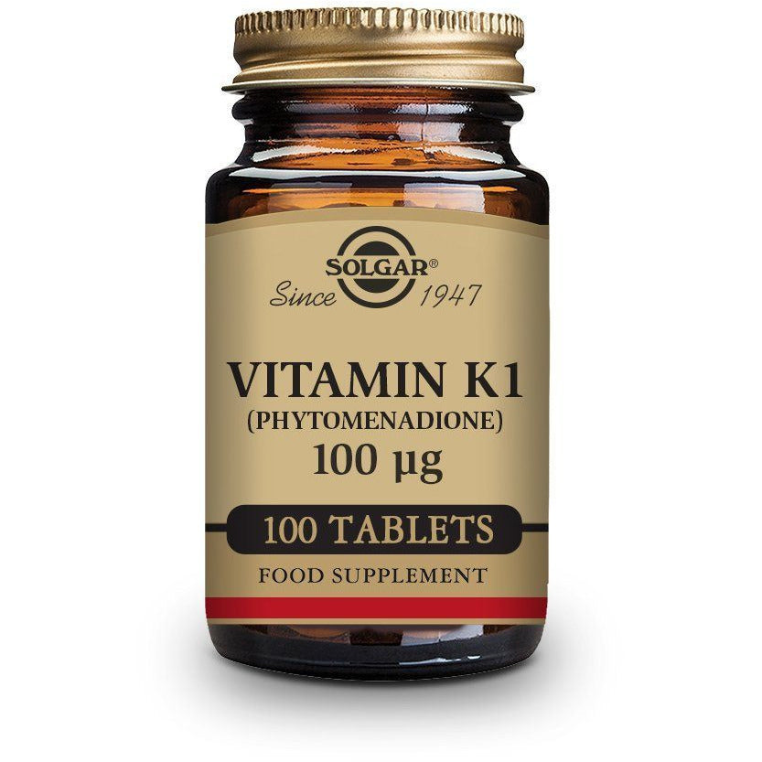 Vitamin K1 100 µg 100 Comprimidos | Solgar - Dietetica Ferrer