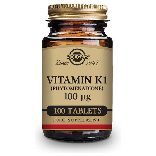 Vitamin K1 100 µg 100 Comprimidos | Solgar - Dietetica Ferrer