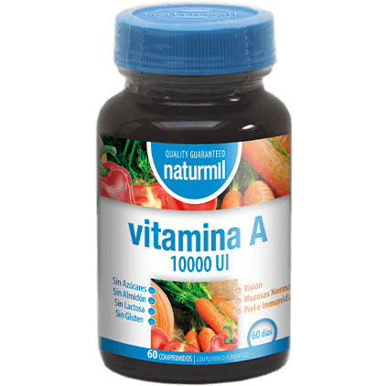 Vitamina A 10.000UI 60 Comprimidos | Naturmil - Dietetica Ferrer