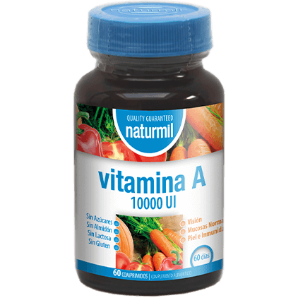 Vitamina A 10.000UI 60 Comprimidos | Naturmil - Dietetica Ferrer