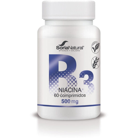 Vitamina B3 Niacina 60 Comprimidos | Soria Natural - Dietetica Ferrer