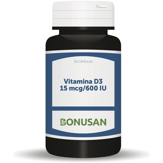 Vitamina D3 15 mcg 600 UI 90 Capsulas | Bonusan - Dietetica Ferrer